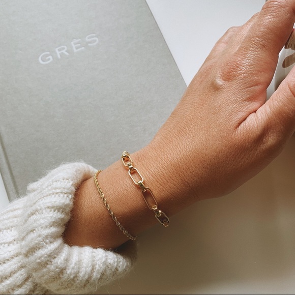 18K Gold 2mm rope bracelet - Picture 1 of 8